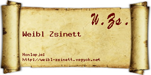 Weibl Zsinett névjegykártya